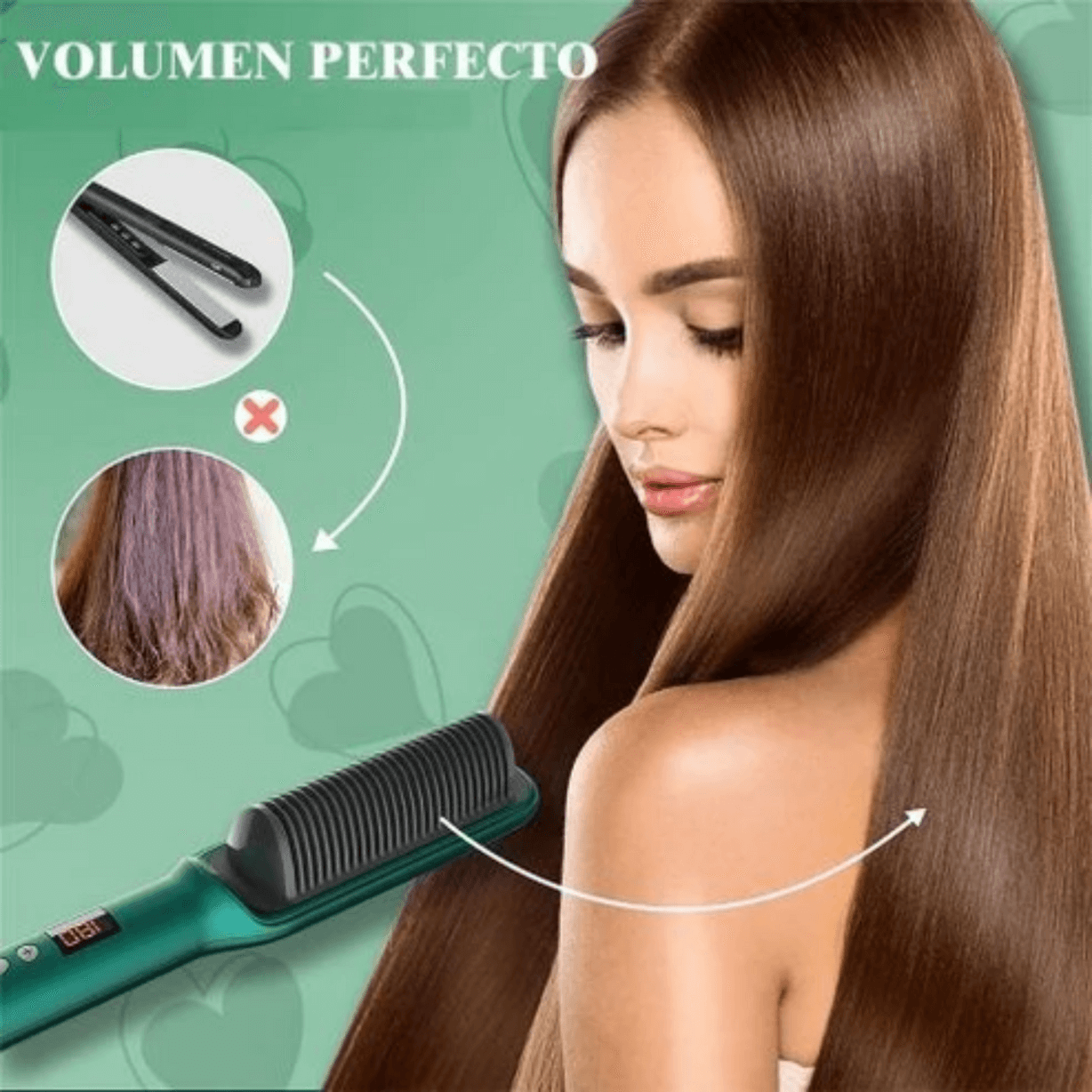 Cabello liso y Brillante en Minutos, sin Daño ni Frizz