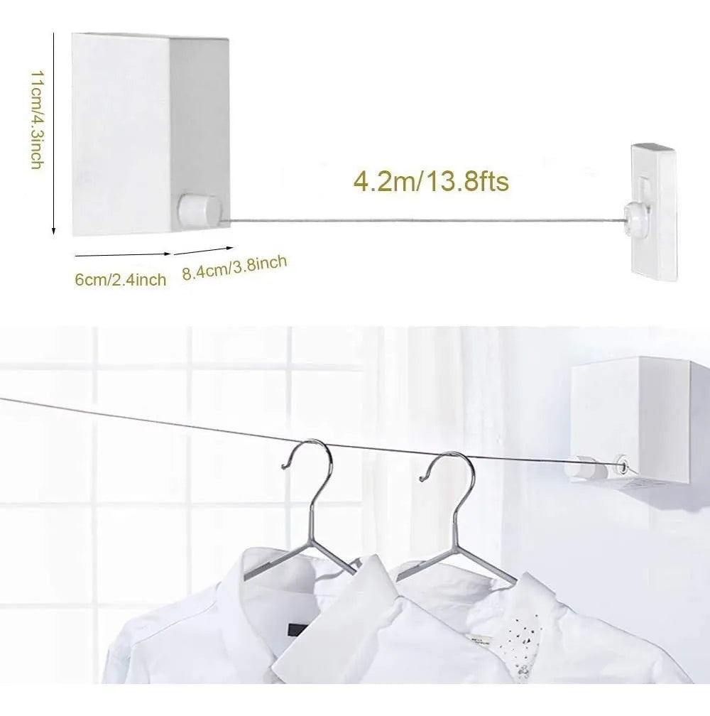 Tendedero Retráctil SmartDry – Ahorra Espacio y Seca Tu Ropa en Minutos