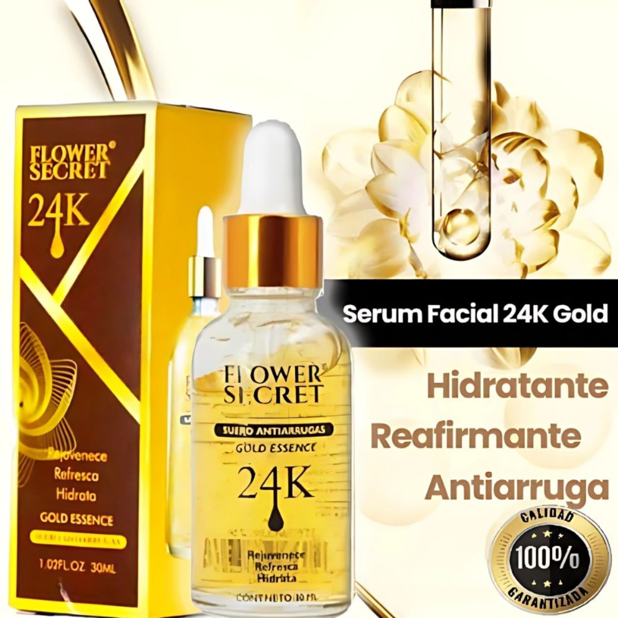 Sérum Antienvejecimiento 24k - Revitaliza tu piel - Aspecto más joven en pocos días