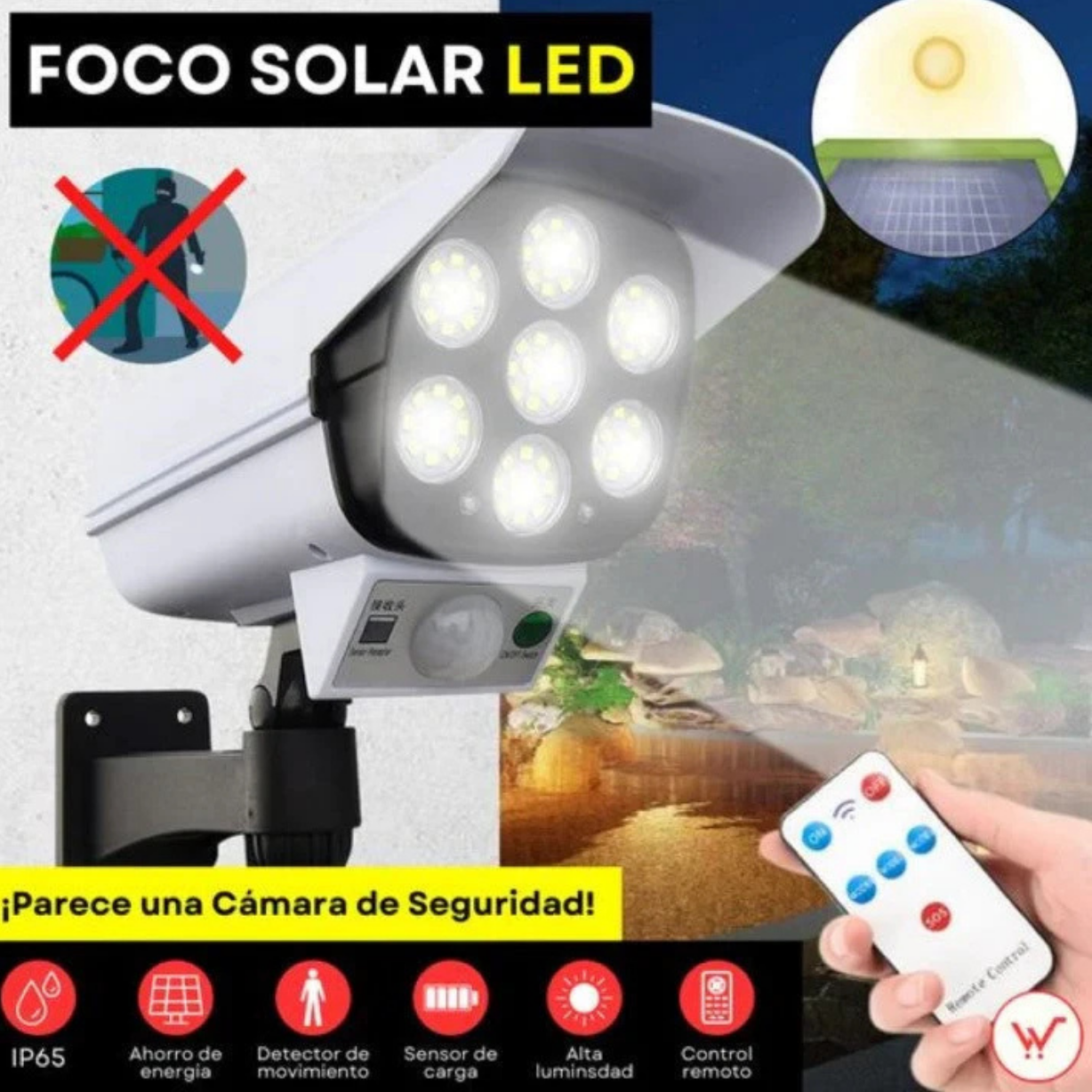 Cámara Falsa Solar – Iluminación Inteligente – Protege tu Hogar Sin Gastar de Más