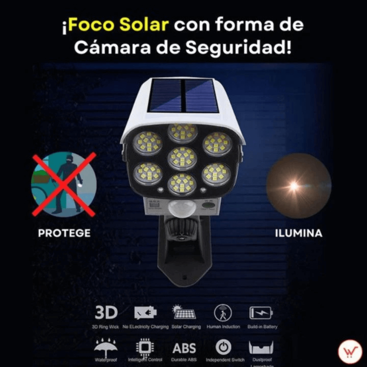 Cámara Falsa Solar – Iluminación Inteligente – Protege tu Hogar Sin Gastar de Más