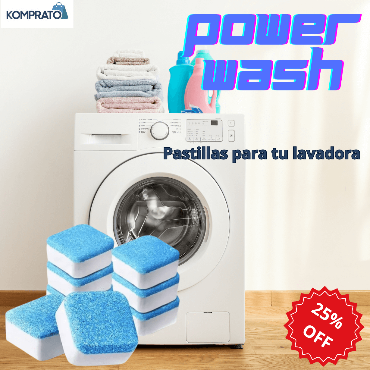 Pastillas Limpiadoras – Elimina residuos – Tu lavadora como nueva en 1 ciclo