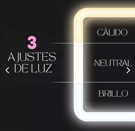 Cosmetiquera de Maquillaje Portátil Con Luz LED