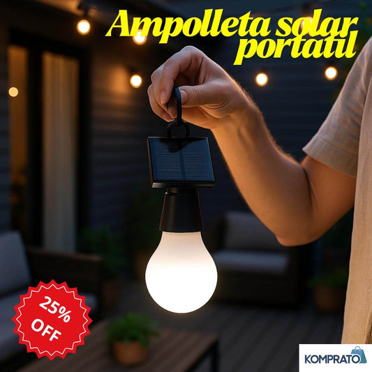 Ampolleta Solar Portátil – Ilumina tus noches – Sin cables ni enchufes, disfruta luz ecológica en segundos