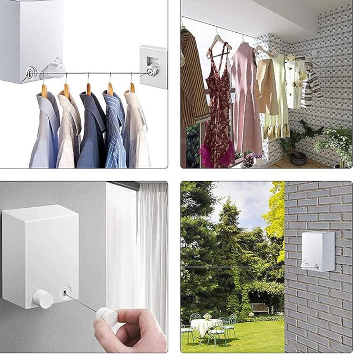 Tendedero Retráctil SmartDry – Ahorra Espacio y Seca Tu Ropa en Minutos