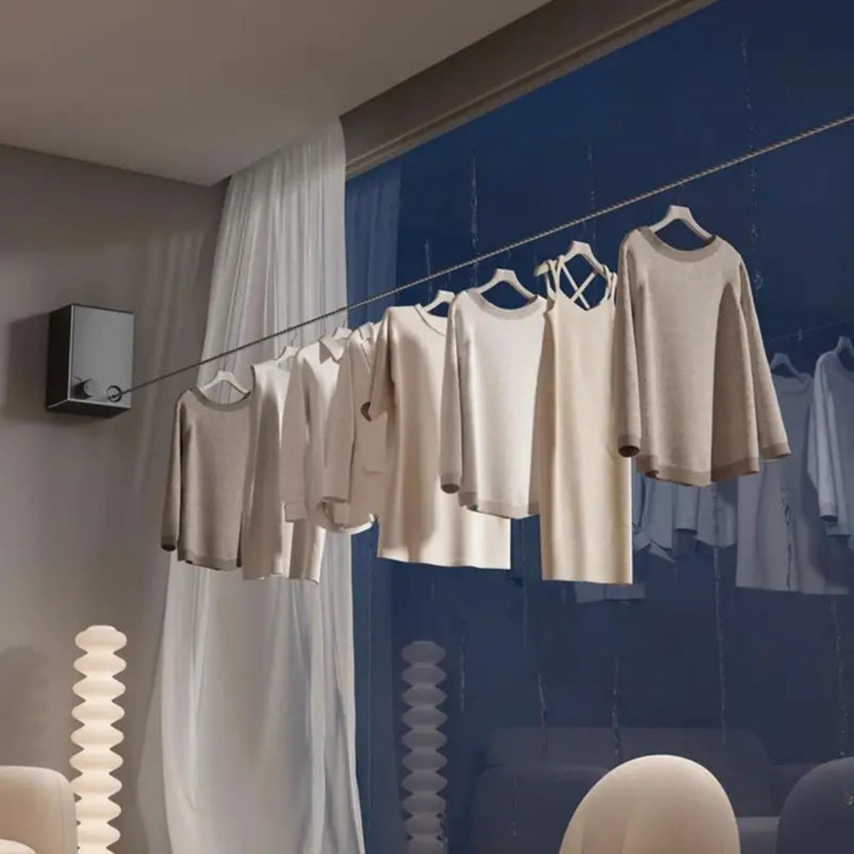 Tendedero Retráctil SmartDry – Ahorra Espacio y Seca Tu Ropa en Minutos